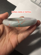 Load image into Gallery viewer, 58.4mm Certified Type A 100% Natural light green chubby round cut Jadeite Jade bangle BM36-0023