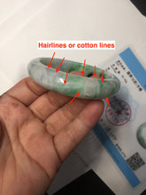 Load image into Gallery viewer, 53.7mm Certified 100% natural Type A sunny green purple jadeite jade bangle BQ33-4150