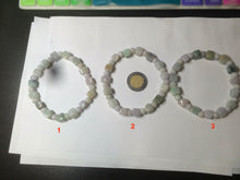 Load image into Gallery viewer, 100% natural type A green/purple/brown/yellow jadeite jade beads bracelet AQ76