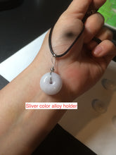 Load image into Gallery viewer, Type A 100% Natural white/light purple drum shape Jadeite Jade bead/pendant BF95