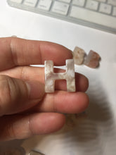 Load image into Gallery viewer, 100% natural icy Madagascar cherry blossoms agate Initial letters X81 (Add on item, not sale individually)