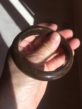 Load image into Gallery viewer, 57mm certified Type A 100% Natural brown sugar Jadeite Jade bangle GC3-2763
