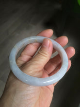 Load image into Gallery viewer, 58mm certified type A 100% Natural light purple white jadeite jade bangle AS8-0934