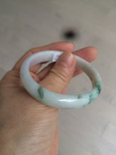 Load image into Gallery viewer, 49mm Certified Type A 100% Natural green purple oval Jadeite Jade bangle AM6-4137