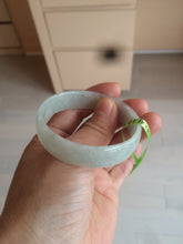 Load image into Gallery viewer, 52.7mm certified Type A 100% Natural white light green/white/black thin Jadeite Jade bangle AJ19-1060