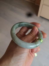 Load image into Gallery viewer, 54mm Certified Type A 100% Natural light green/dark green jadeite jade bangle AJ15-2014
