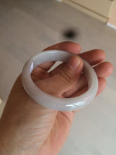 Load image into Gallery viewer, 50mm certificated Type A 100% Natural light green/white/purple Jadeite Jade bangle AM67