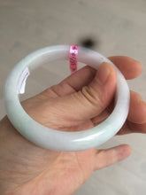 Load image into Gallery viewer, 55mm Certified type A 100% Natural light green/white Jadeite bangle AE38-9280