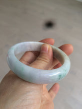 Load image into Gallery viewer, 53mm Certified type A 100% Natural light green purple oval jadeite jade bangle AD70-2162