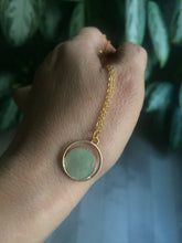 Load image into Gallery viewer, 12mm 100% natural light green/white type A jadeite jade necklace QN-1 (Clearance item)