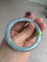 Load image into Gallery viewer, 50.7mm Certified Type A 100% Natural green/blue/yellow snowy Jadeite Jade bangle AJ37-5271