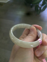 Load image into Gallery viewer, 53mm Certified Type A 100% Natural icy watery yellow/light green Jadeite Jade bangle U3-5619