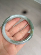 Load image into Gallery viewer, 59.5mm Certified Type A 100% Natural green round cut Jadeite Jade bangle AH67-4997 卖了
