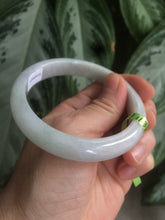 Load image into Gallery viewer, 57.7mm certificated type A 100% Natural light green/white Jadeite Jade bangle R70-0274