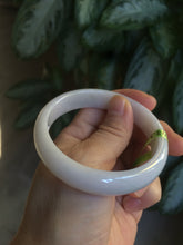 Load image into Gallery viewer, 55.7mm certified Type A 100% Natural white/yellow Jadeite Jade bangle E57-7572