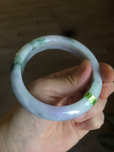 Load image into Gallery viewer, 57.7mm certified type A 100% Natural green/white/purple Jadeite Jade bangle AC44-6203