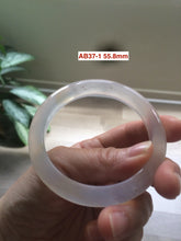 Load image into Gallery viewer, 100% natural icy clear agate bangle group AB37