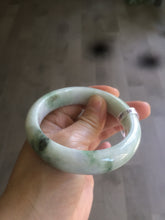 Load image into Gallery viewer, Sale! 57.4 mm Certified Type A 100% Natural green/purple/yellow(福禄寿) Jadeite Jade bangle Q92-2410