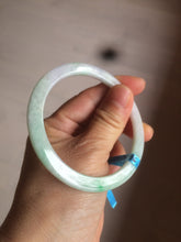 Load image into Gallery viewer, 56.5mm Certified Type A 100% Natural sunny green purple slim Jadeite Jade bangle AJ55-4582