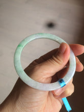Load image into Gallery viewer, 56.5mm Certified Type A 100% Natural sunny green purple slim Jadeite Jade bangle AJ55-4582