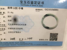 Load image into Gallery viewer, 52.5mm certified Type A 100% Natural green thin Jadeite Jade bangle AE17-6891