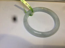 Load image into Gallery viewer, 55.5mm Certified 100% Natural type A light green/white Jadeite Jade bangle AD50-9839