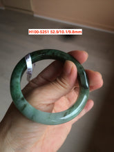 Load image into Gallery viewer, Sale! 49-54mm certified Type A 100% Natural dark green/white/black Jadeite Jade bangle with defects group GC30