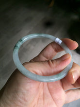 Load image into Gallery viewer, 57mm Certified type A 100% Natural icy watery light green slim round cut jadeite jade bangle AS22-0145
