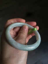 Load image into Gallery viewer, 56.6mm type A 100% Natural white/light green/yellow jadeite jade bangle AC18