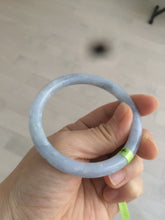 Load image into Gallery viewer, 54mm Certified Type A 100% Natural super light purple/white round cut Jadeite Jade bangle AK23-0024
