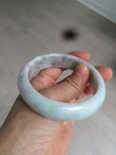 Load image into Gallery viewer, 57.6mm certified type A 100% Natural green white jadeite jade bangle K93-1031