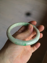 Load image into Gallery viewer, 59.5mm Certified Type A 100% Natural sunny green/yellow Jadeite Jade bangle D53-2599