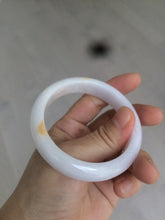 Load image into Gallery viewer, 53.4mm 100% natural certified yellow/white/light purple jadeite jade bangle AS38-5122