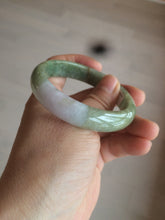 Load image into Gallery viewer, 52.7mm Type A 100% Natural light green/purple/brown Jadeite Jade bangle GC35-4159 (add on item)