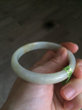 Load image into Gallery viewer, 54.7mm Certificated Type A 100% Natural yellow oval jadeite jade bangle AC37-8526