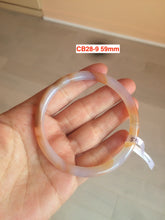 Load image into Gallery viewer, 54.4-62mm 100% natural red/orange/brown slim agate bangle CB28