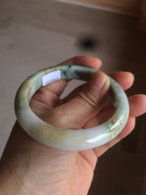 Load image into Gallery viewer, 56.6mm Certified Type A 100% Natural sunny green brown Jadeite Jade bangle AQ11-9156