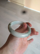 Load image into Gallery viewer, 54.7mm certified 100% natural type A light green/white/brown jadeite jade bangle X116-7753
