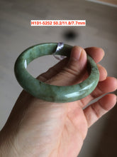 Load image into Gallery viewer, Sale! 49-54mm certified Type A 100% Natural dark green/white/black Jadeite Jade bangle with defects group GC30