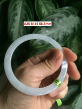 Load image into Gallery viewer, Certified Type A 100% Natural icy green/white/yellow super thin Jadeite bangle group AC25