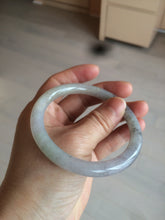 Load image into Gallery viewer, 57.3mm certified Type A 100% Natural black/white/purple (乌鸡翡翠) round cut Jadeite Jade bangle AK17-2610