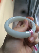 Load image into Gallery viewer, 55.9mm Certified Type A 100% Natural white Jadeite Jade bangle W63-6216
