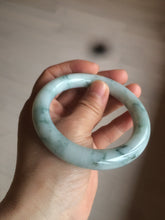 Load image into Gallery viewer, 56.5mm Certified 100% natural Type A light green/yellow with green flying flowers round cut jadeite jade bangle AS65-1634