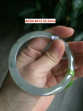Load image into Gallery viewer, Certified Type A 100% Natural icy green/white/yellow super thin Jadeite bangle group AC25