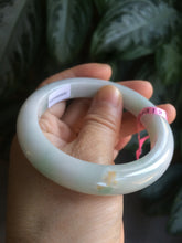 Load image into Gallery viewer, 55mm Certified Type A 100% Natural green/white/yellow Jadeite Jade bangle AD35-9287