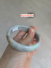 Load image into Gallery viewer, Sale! Certified type A 100% 53-61mm Natural green/white/purple Jadeite bangle group GL2