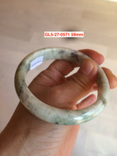 Load image into Gallery viewer, Sale! Certified type A 100% 54-61mm Natural green/white/eggplant purple/black spring garden Jadeite bangle group GL5 1-20