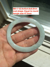 Load image into Gallery viewer, 44-51 mm Type A 100% Natural light green/purple Jadeite Jade kids/small adult hand B81
