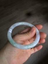 Load image into Gallery viewer, 57.8mm certified 100% natural light green/purple/orange (福禄寿) round cut jadeite jade bangle M74-3054