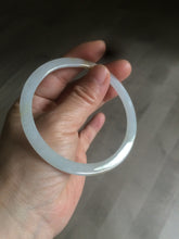Load image into Gallery viewer, 61.5mm Certified Type A 100% Natural white/brown super thin style Jadeite bangle M53